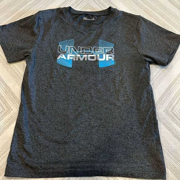 Under Armour Boys Grey Logo T-Shirt - Picture 1 of 5